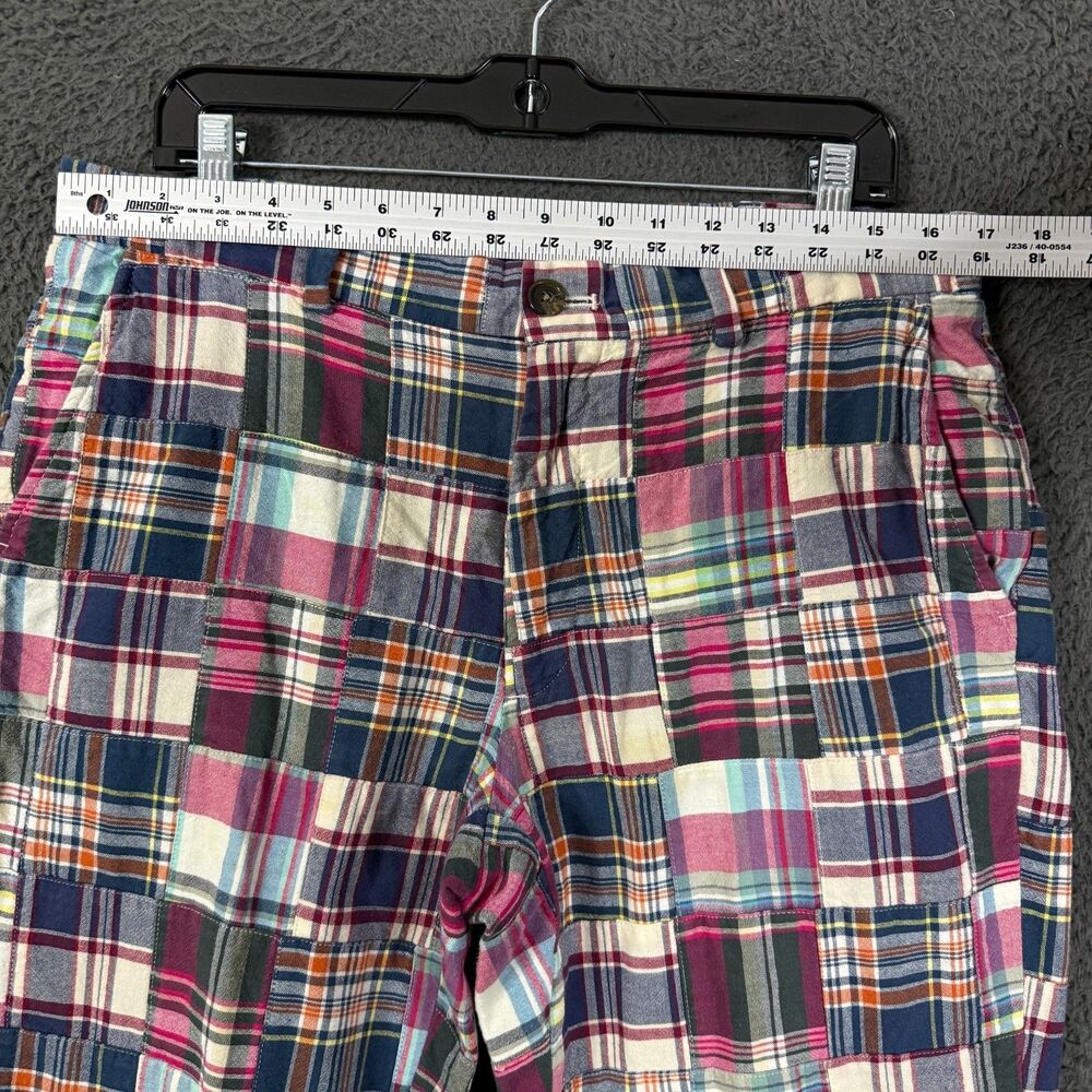 Brooks Brothers Pants Mens 35x32 Multicolor Plaid Indian Madras Patchwork Preppy - Picture 6 of 12